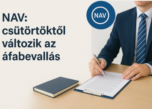 NAV: csütörtöktől változik az áfabevallás